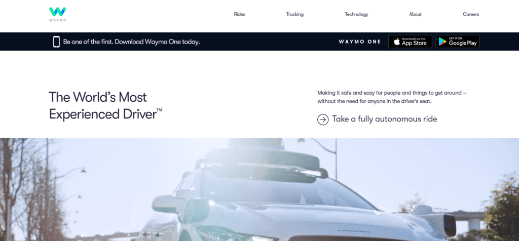 Waymo - Best Transportation Startup