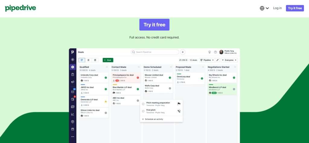 Startup CRM Tools - pipedrive